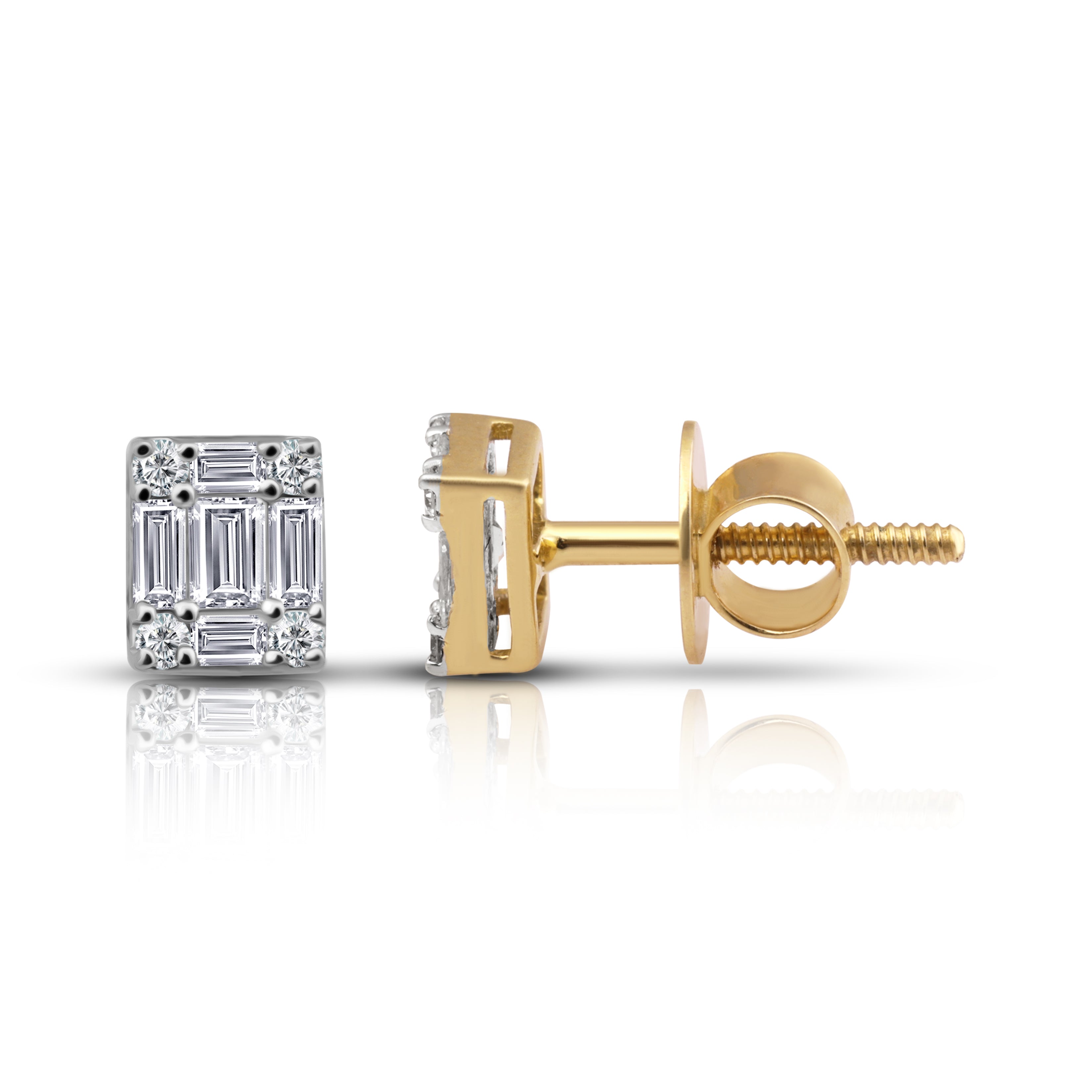 14 karat gold diamond earrings