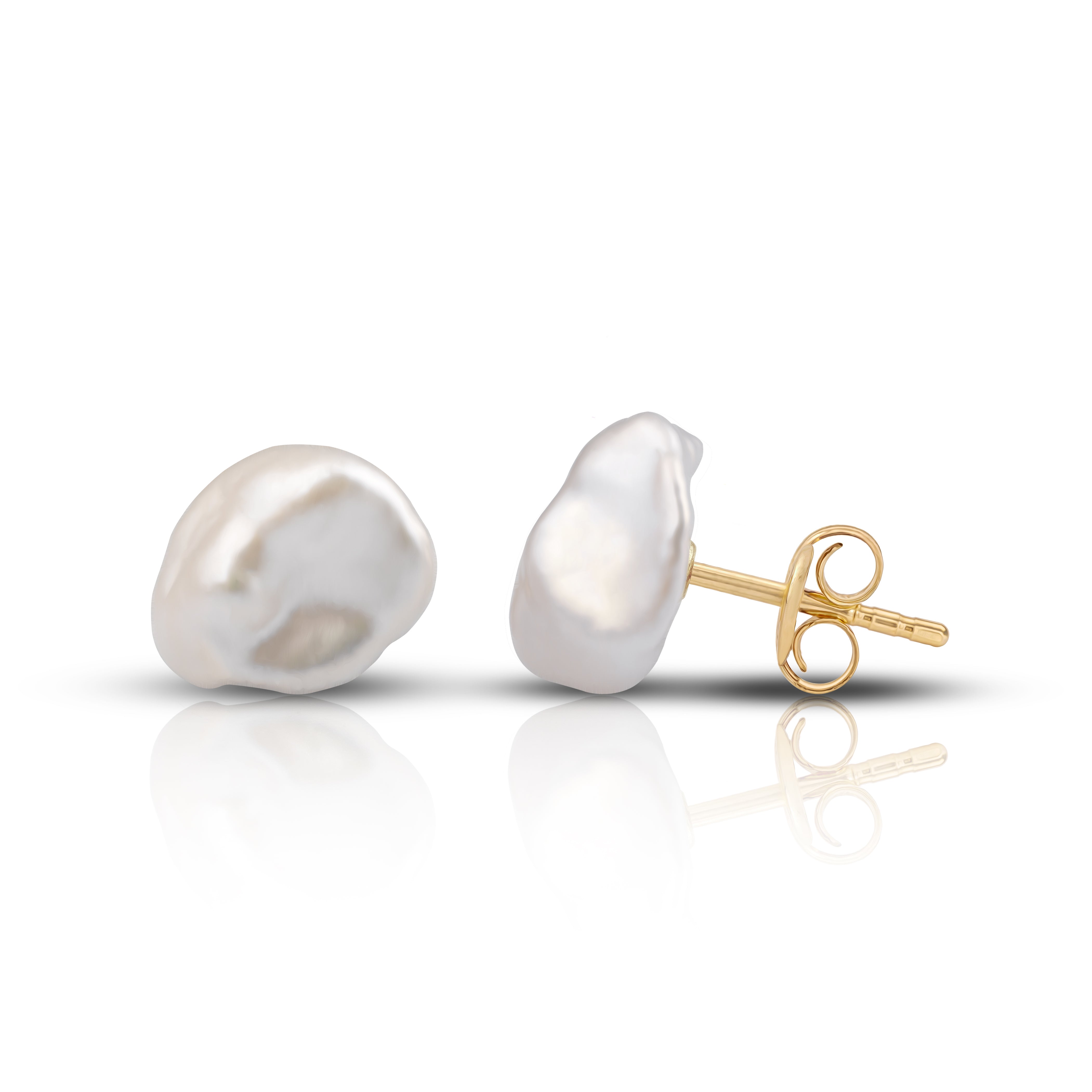 14 karat gold pearl earrings