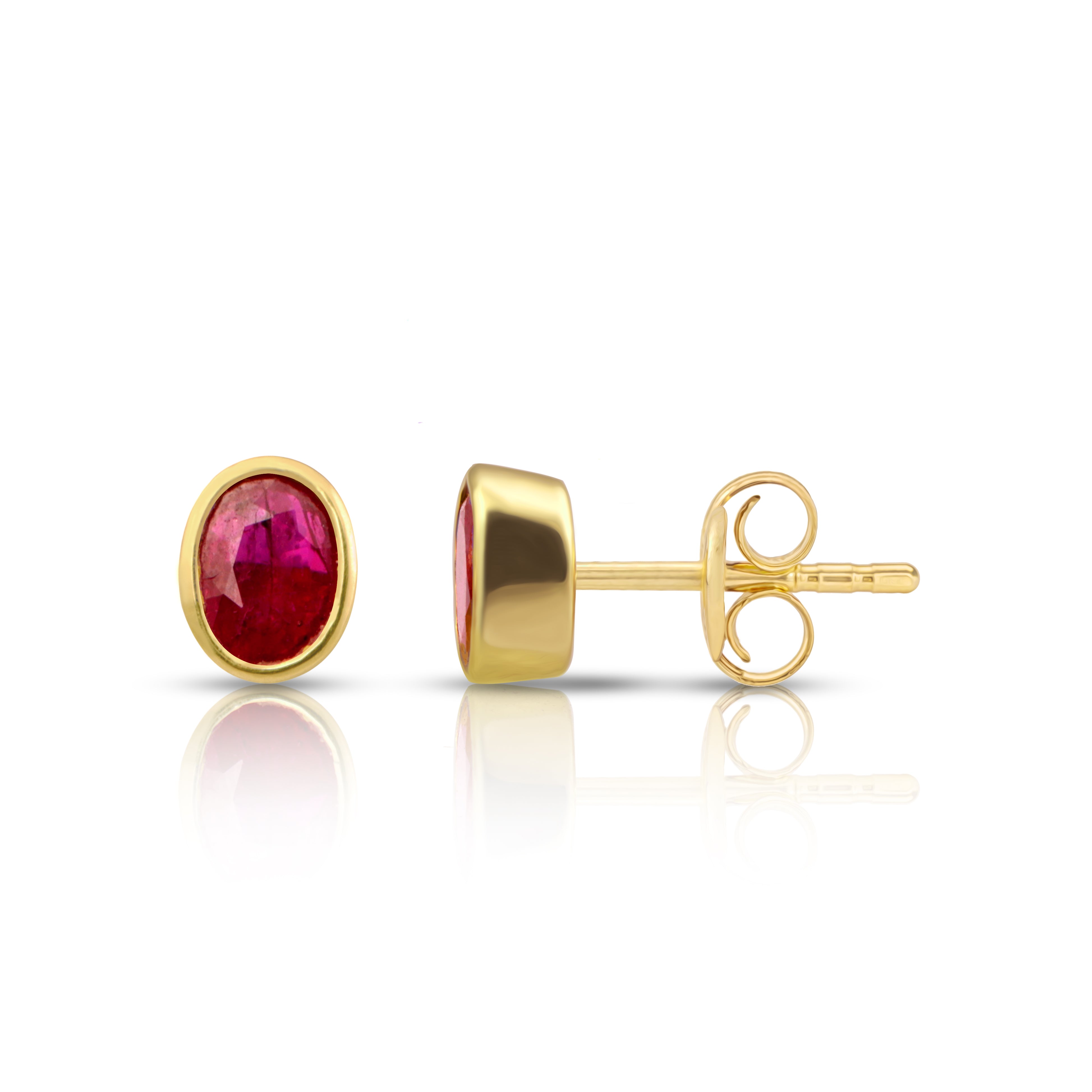 14 karat gold ruby earrings