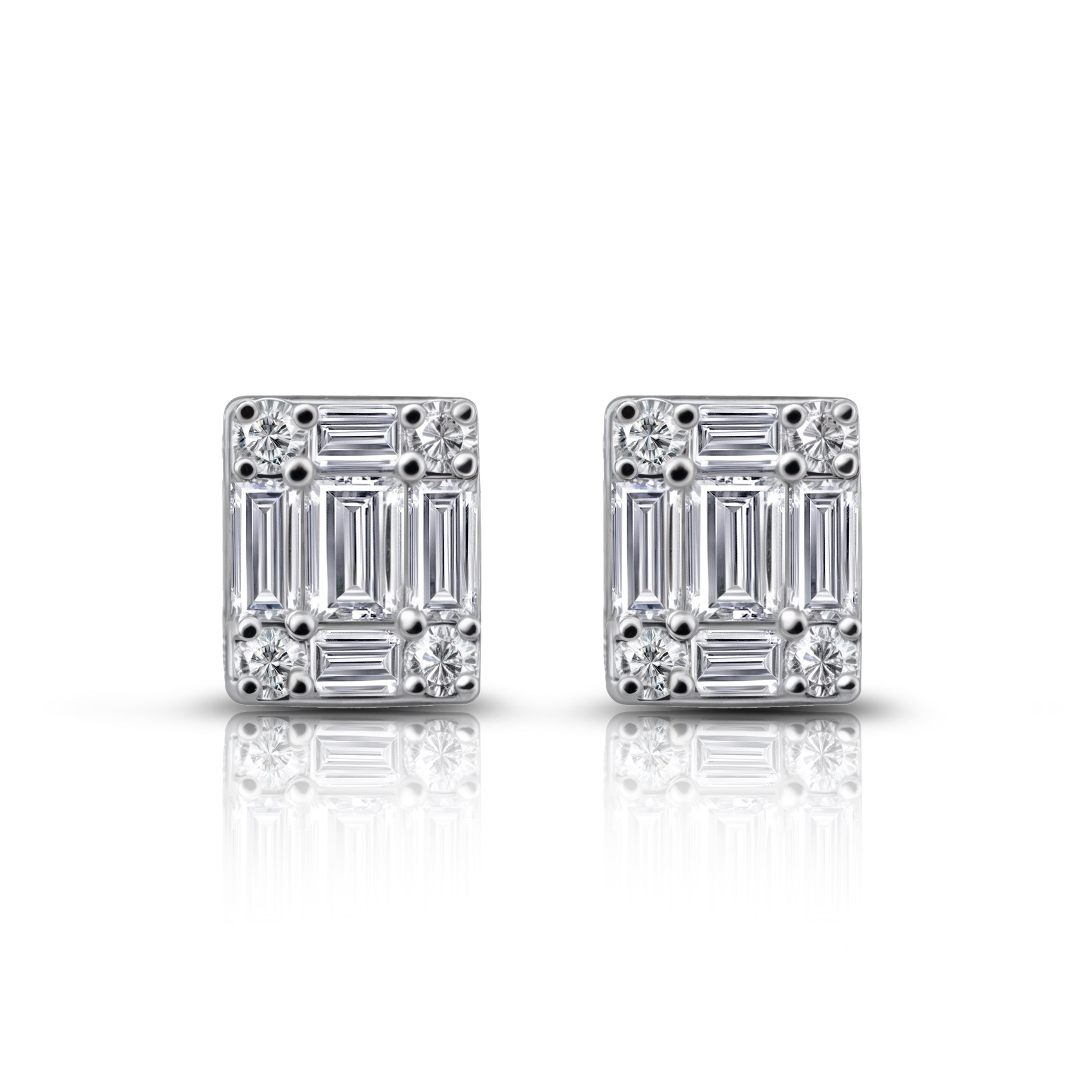 14 karat gold diamond earrings