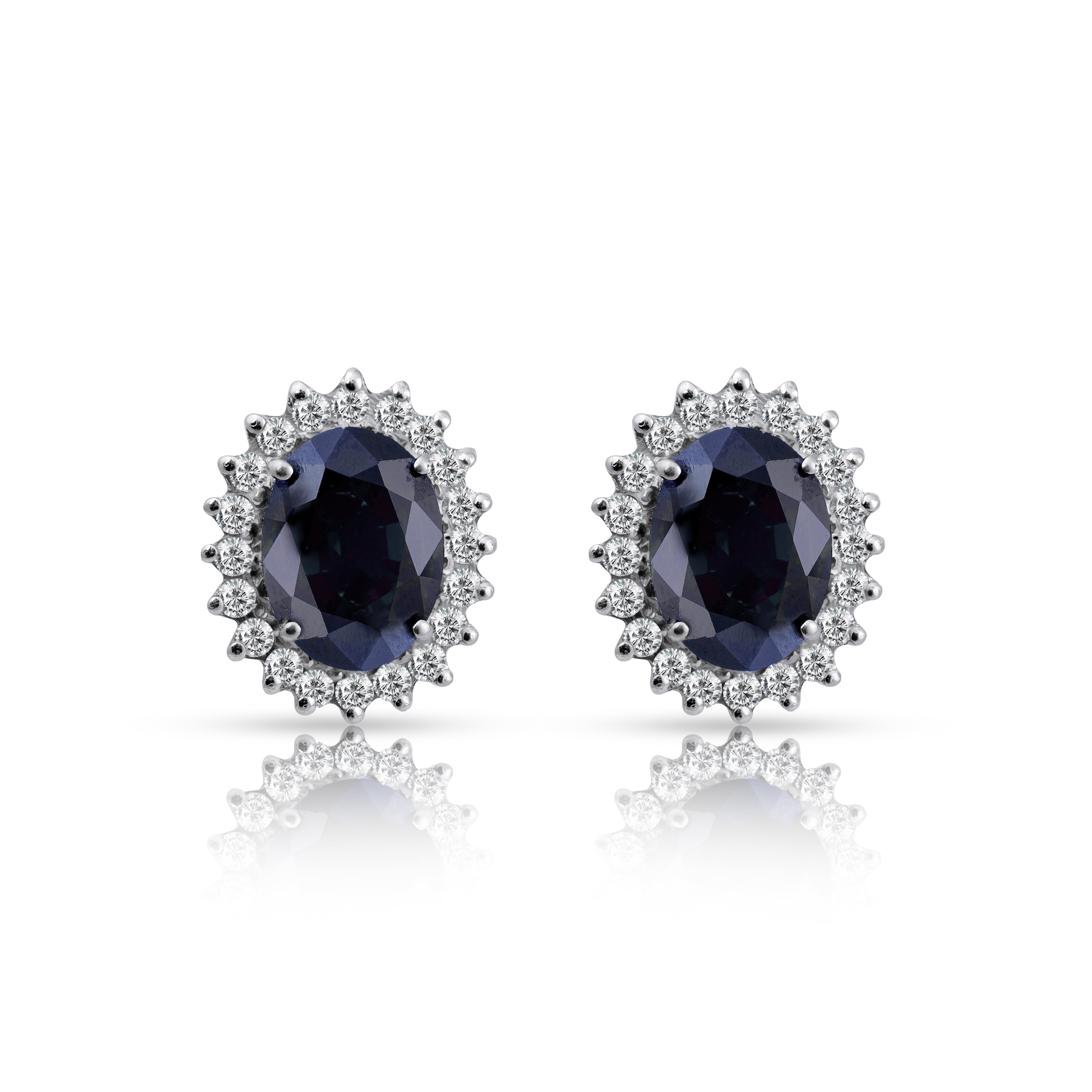 14 Karat sapphire diamond Earrings