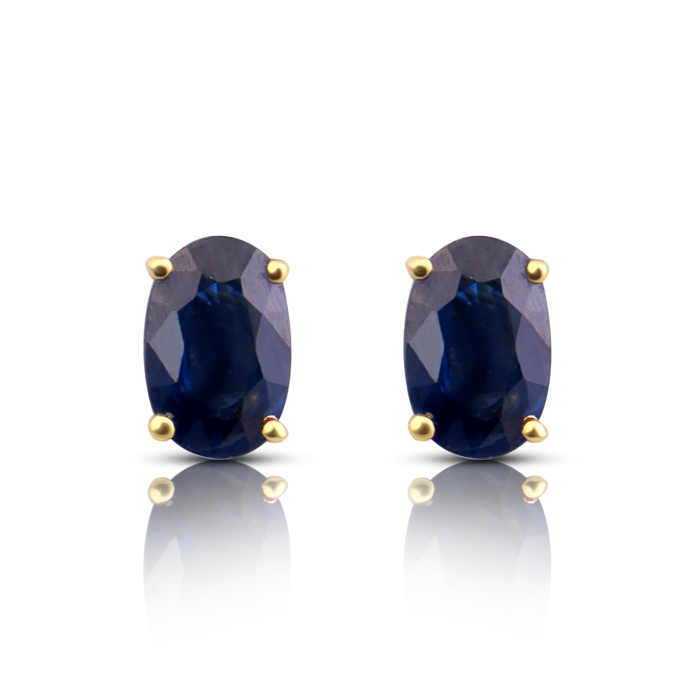 10 Karat Gold Blue Topaz Earrings