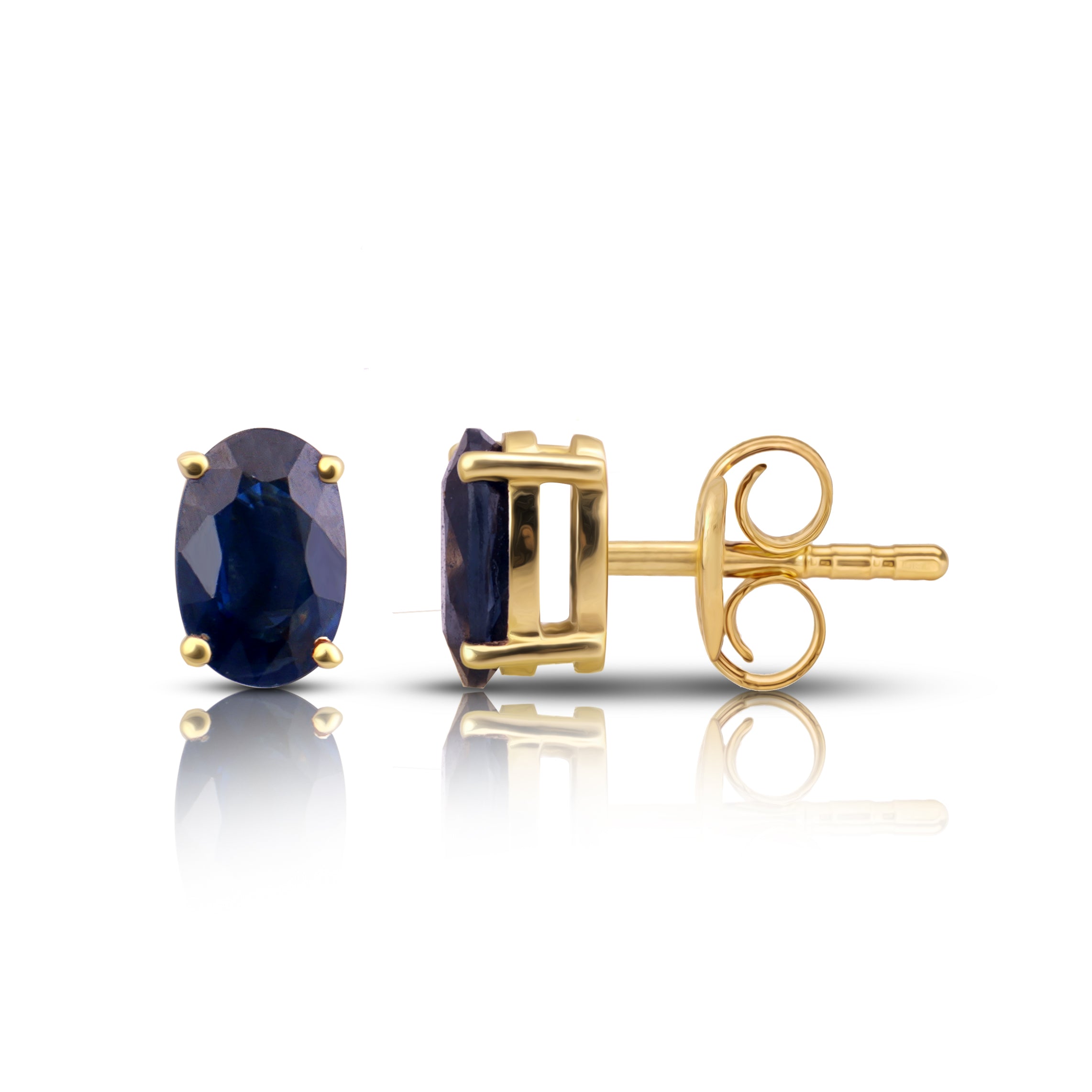 10 Karat Gold Blue Topaz Earrings