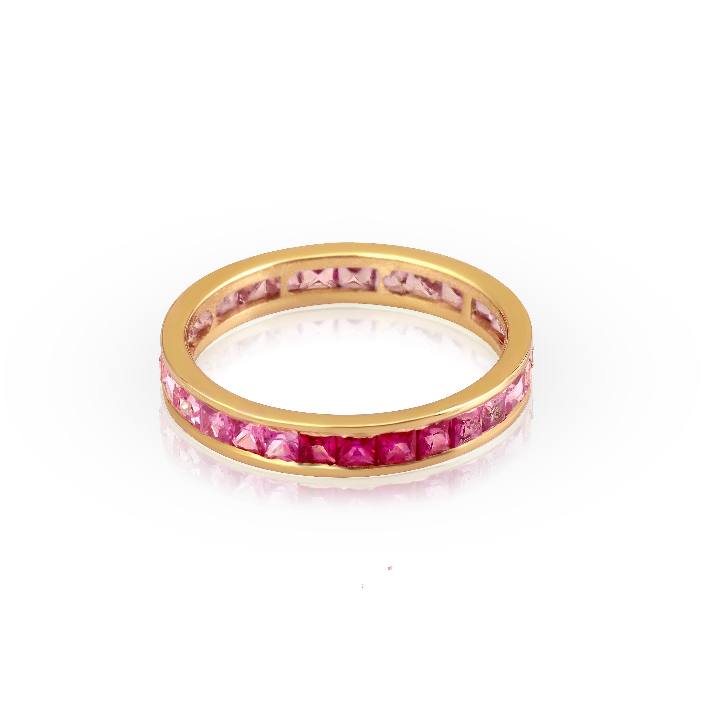 14 karat gold pink sapphire ring