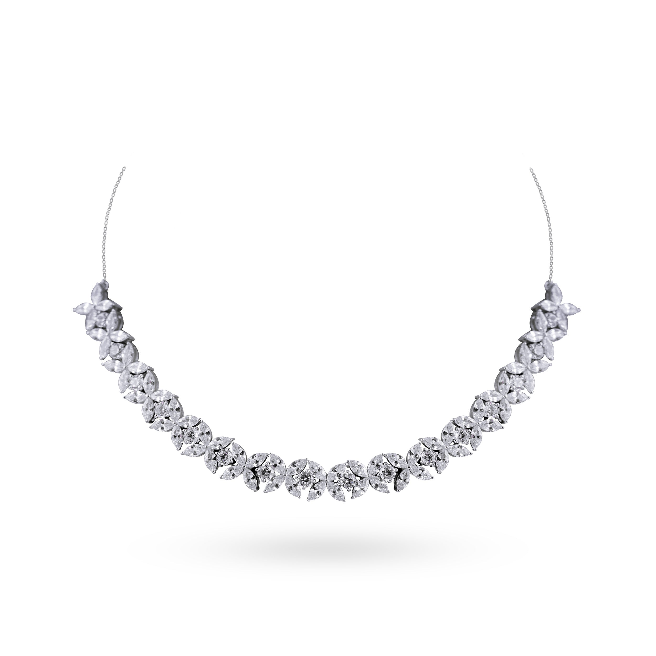 Jade AAA Zircon Silver Necklace