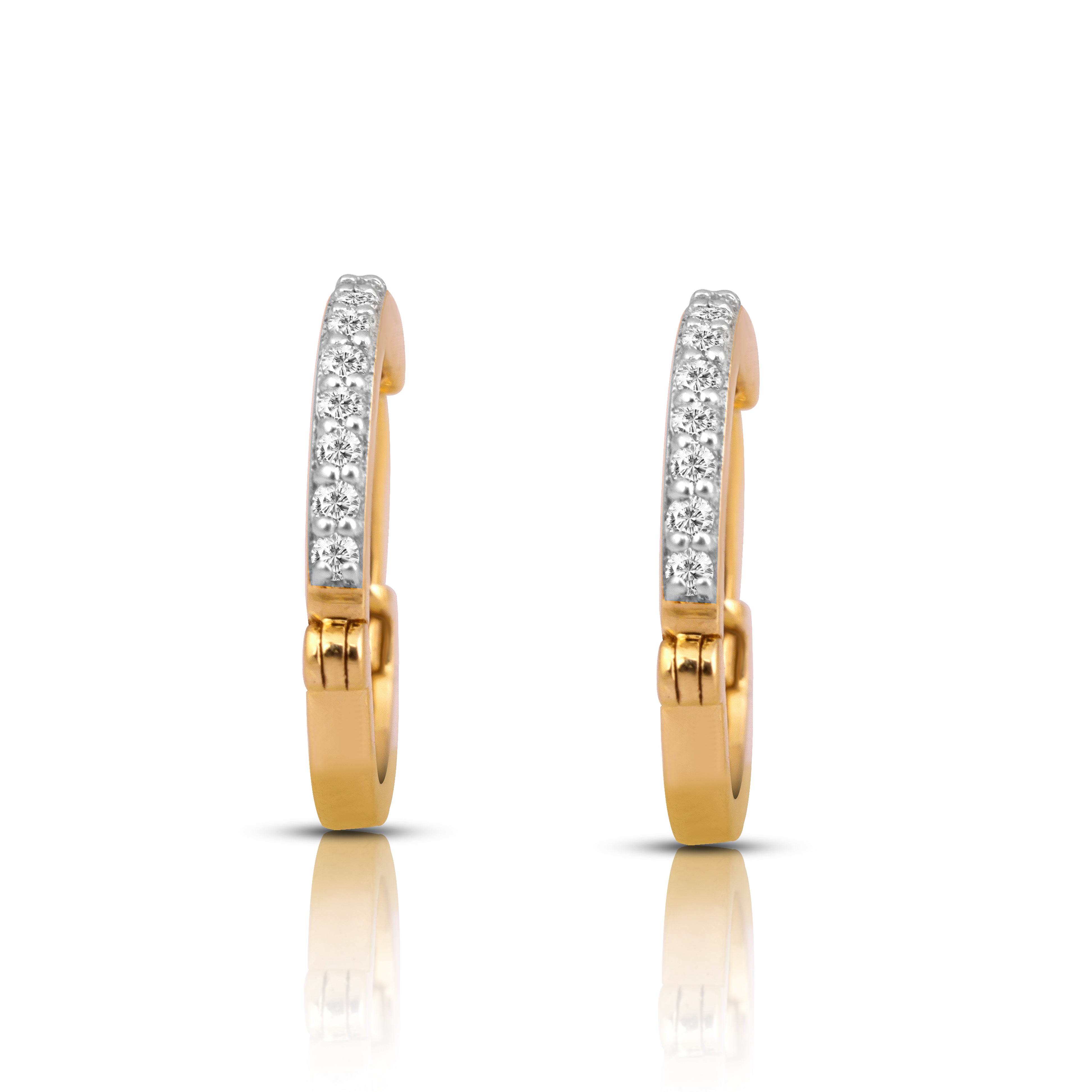 14 karat gold diamond earrings