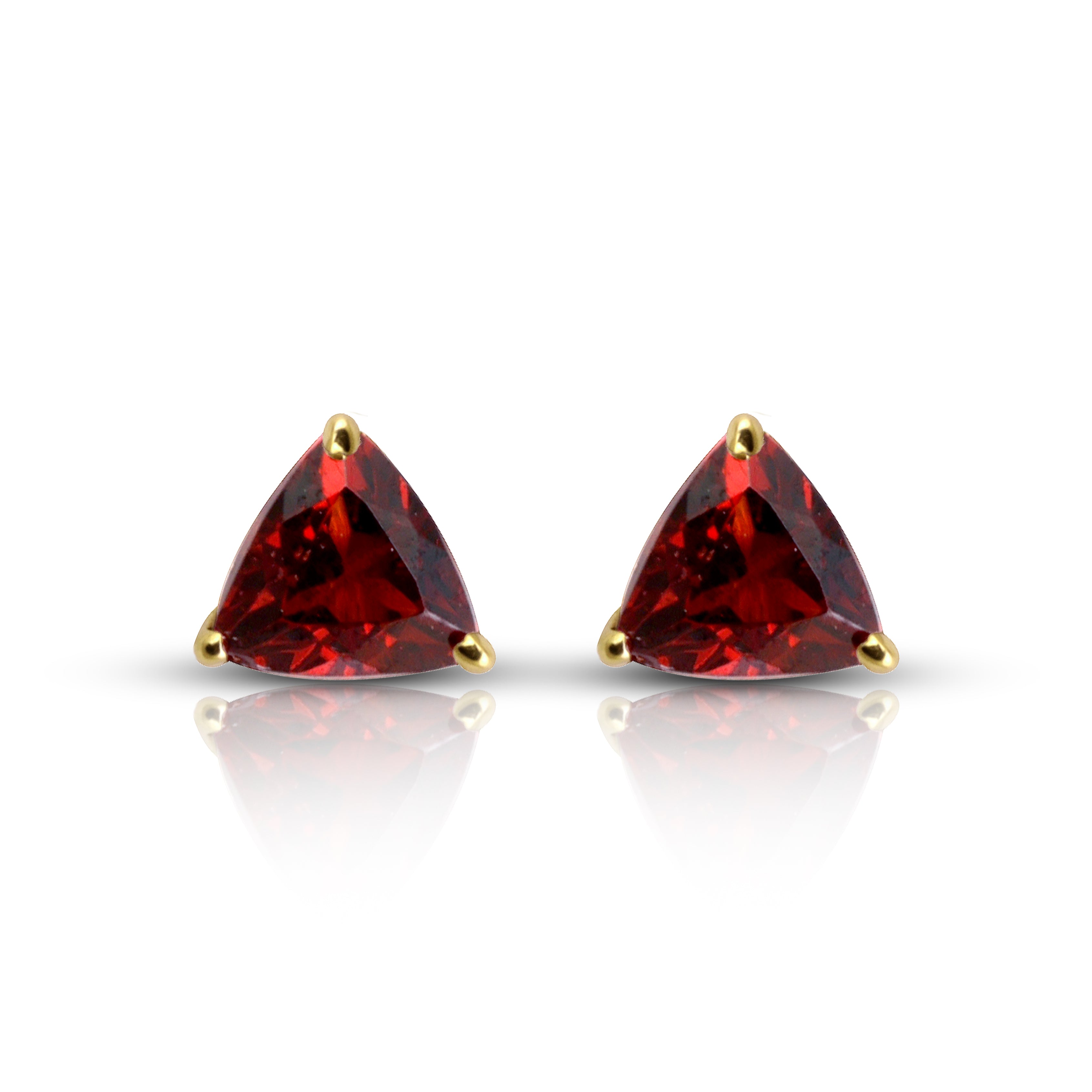 10 karat gold garnet earrings