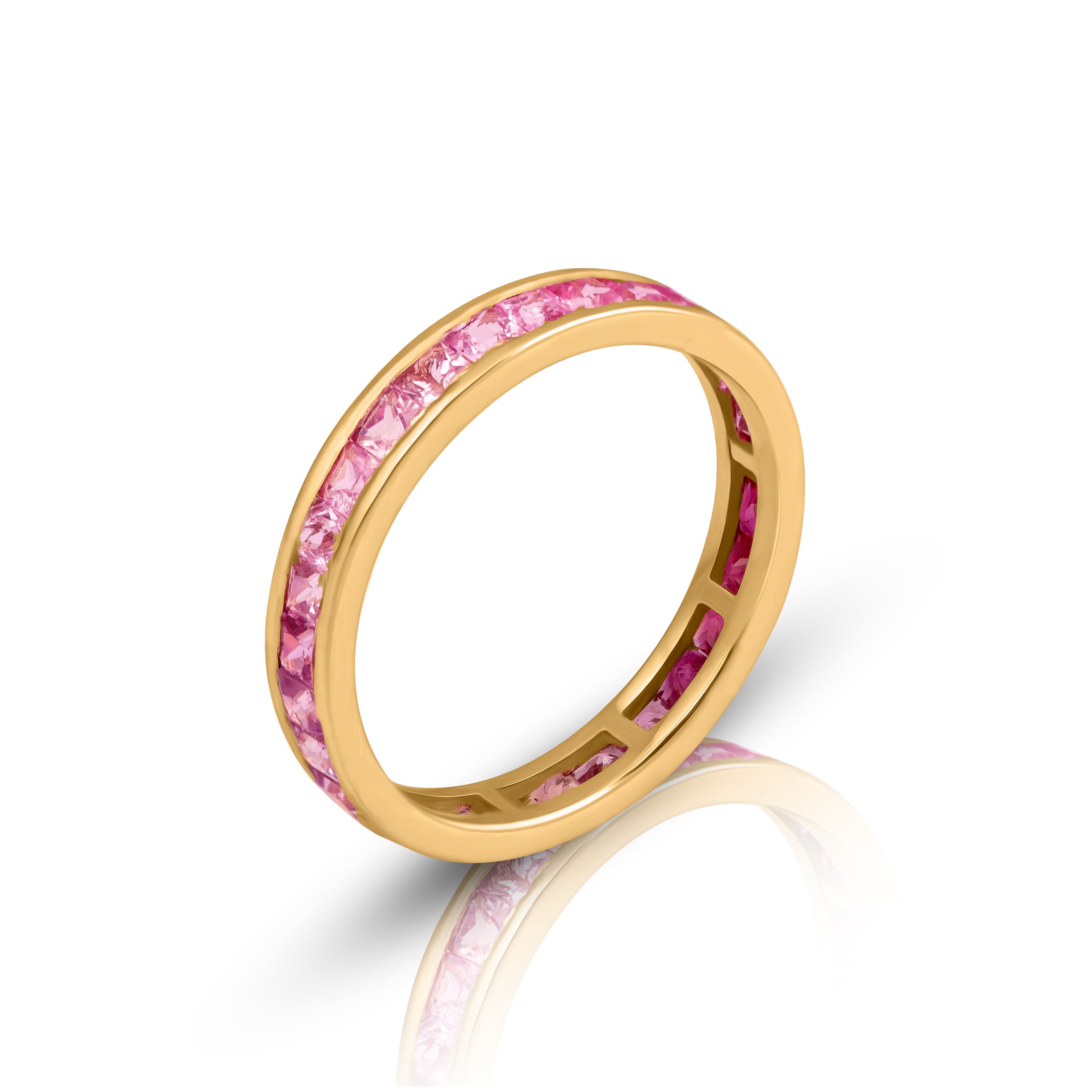 14 karat gold pink sapphire ring