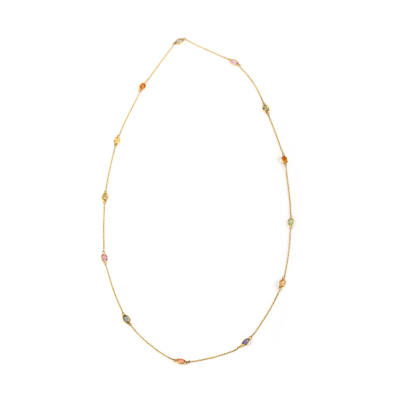 14 karat gold sapphire necklace