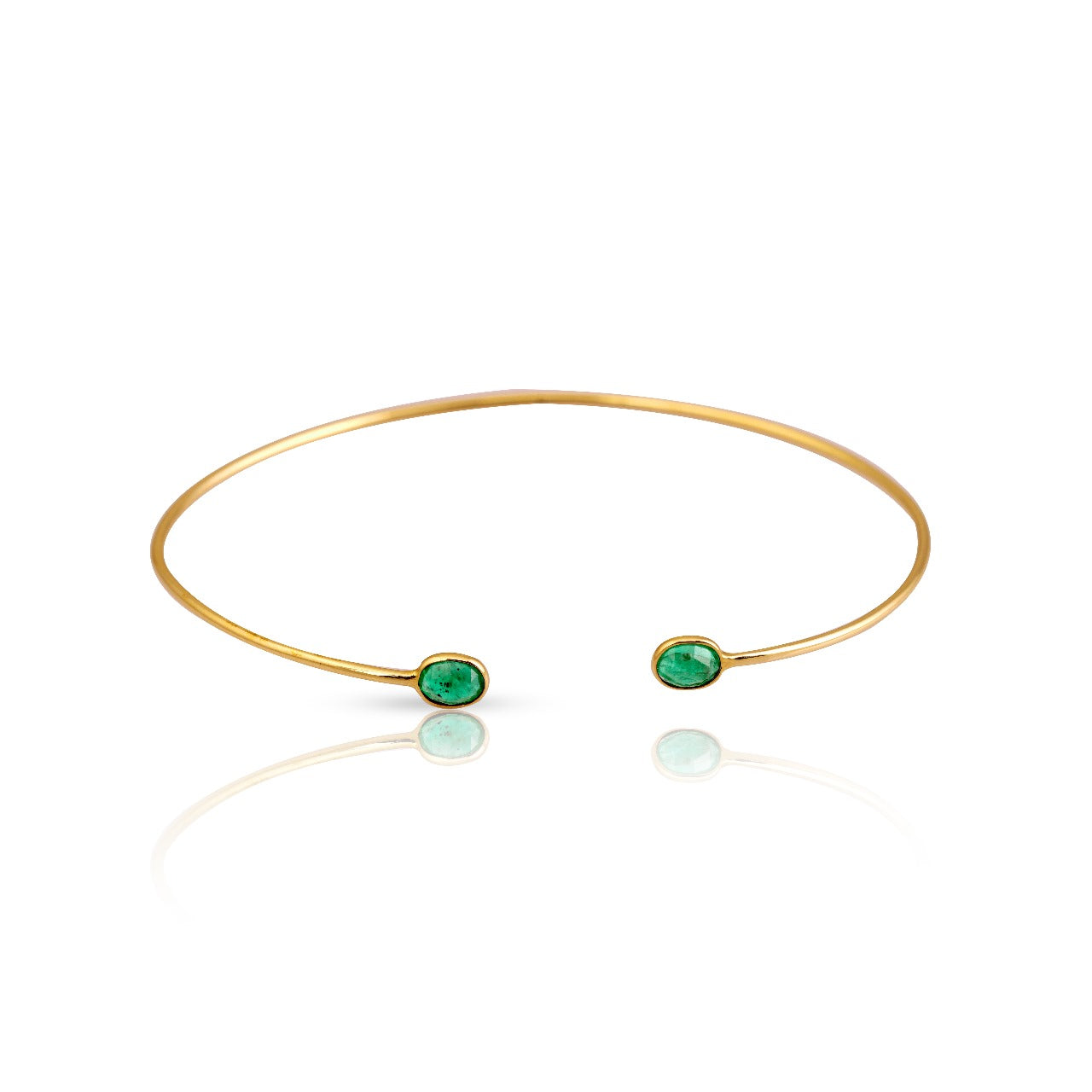 14 karat gold emerald bracelet