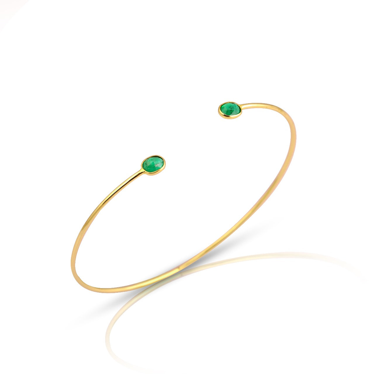 14 karat gold emerald bracelet