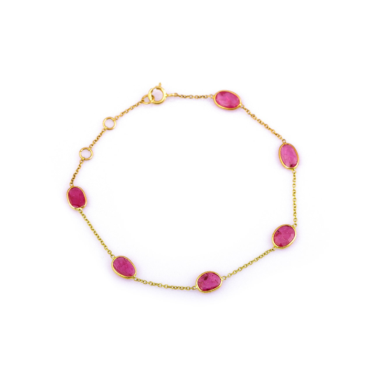 14 karat gold ruby bracelet